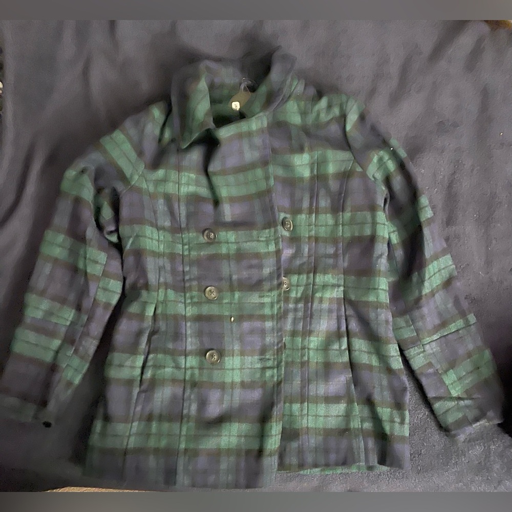 Green/Blue Plad Blazer